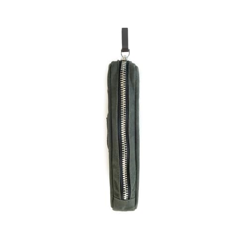 Image of Kolo Parker Mini Pen, Pencil and Marker Case, Compact and Lightweight, Waxed Canvas, Sage