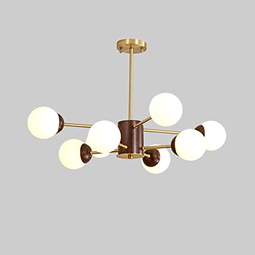 Plafonnier lustre Sputnik 8 lumières, éclairage suspendu pour salon et chambre