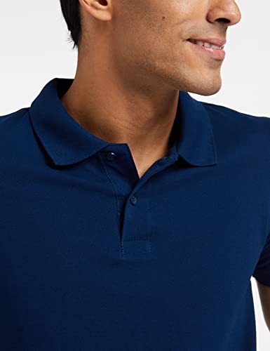 Image of Amazon Brand - Symbol Men's Cotton Rich Solid Polo Tshirt | Collar Tshirts | Half Sleeves | Plain-Regular Fit (Available in Plus Sizes and Combo Pack of 2)