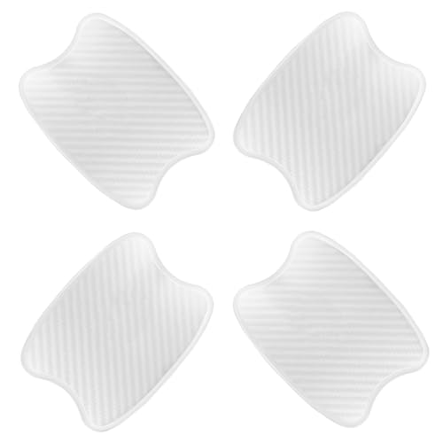 WORCAS 4Pcs Carbon Fiber Like Car Door Handle Cup Protective Sticker Auto Door Paint Guard(S)