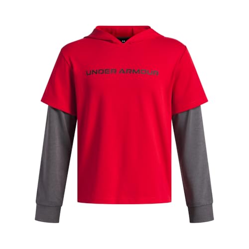 Under Armour Boys' Rival Knit Wordmark Hoodie