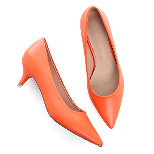 Women's Fashion Pointed Toe Pumps Low Heel Kitten Slip on Sexy Party Prom Evening Dress Shoes4