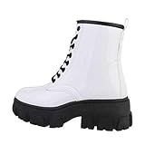 sergio todzi schuhe Hohe Sohle Weiße Stiefeletten aus lackiertem Leder, dicke Sohle und gewellte Sohle., Weiß - weiß - Größe: 41 EU