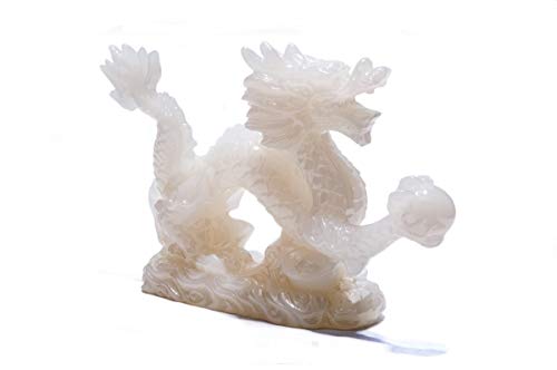 Figura Decorativa Dragón Blanco Feng Shui 4 in miniatura 1
