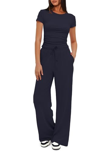 Tenue de sport 2 pièces taille haute gainante et haut froncé respirant taille S