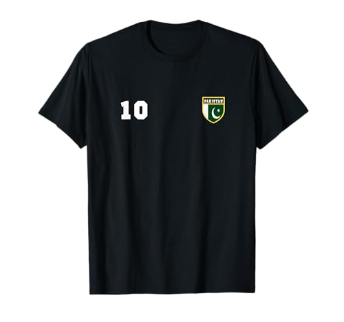 Camiseta de Pakistán número 10 bandera de fútbol paquistaníes Camiseta