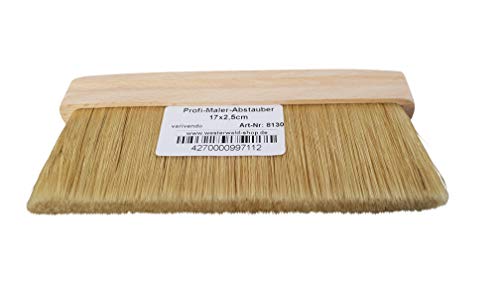 varivendo Malerbürste Abstauber 17x 2,5cm – Staubbürste für Staubentfernung, Staubreiniger mit vulkanisierter Chinaborste, Handabstauber