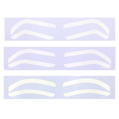 Lot de 24 paires de pochoirs autocollants pour sourcils, kit de gabarit de forme de sourcils, 3 styles de bandes adhésives pour sourcils, outil d'aide au maquillage pour femme