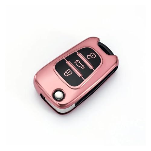 Coque de clé voiture en TPU rose pour Hyundai Elantra Accent i20 i30 ix35