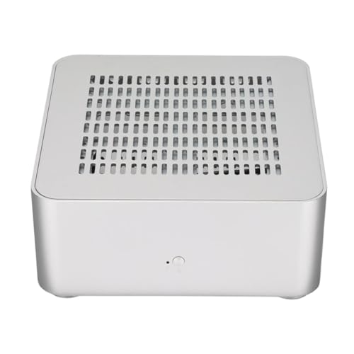 Awwertse Cajas de Aluminio para Computadora de Escritorio Pequeña, Fuente de Alimentación, HTPC, Mini ITX, 2 Puertos USB 3.0