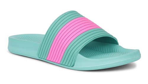 Image of ACTION Women Green Pink Slide APTW0024GRPK08