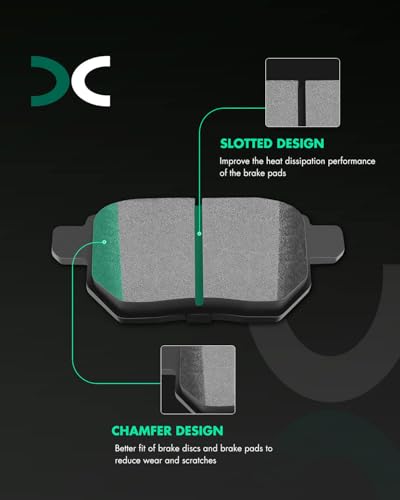 Image of SCITOO D1210 D1354 Ceramic Brake Pads Sets Front & Rear Replacement For Pontiac Vibe 2009-2010,For Scion xB 2008-2015,For Toyota Corolla 2009-2011 201-2019,For Toyota Matrix 2009-2013