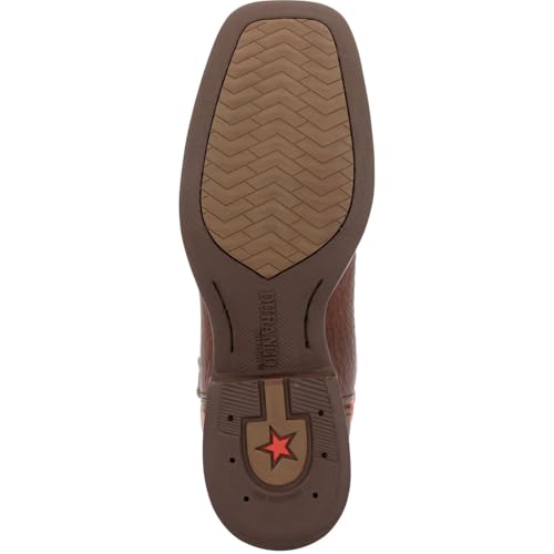 Durango Mens Shyloh Embroidered Square Toe Casual Boots Mid Calf - Brown, Red2