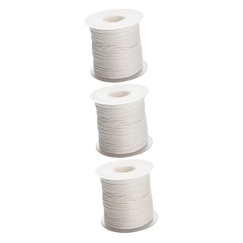 3 rollos de mechas de algodón para velas 30m cada uno