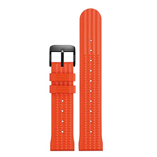 Bracelet de montre silicone orange sport pour vos sessions de plongée