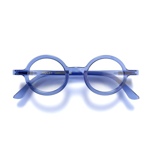 LONDON MOLE® Moley reading glasses | Cool round shaped readers | Men’s Women’s Unisex | Spring hinges