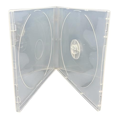 Boîtier CD DVD incassable de 10,4 mm transparent en lot de 25 pour rangement de disques