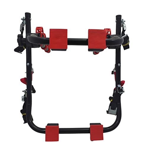 Suporte para bicicleta Transbike para 3 bicicletas Preto tira Vermelha Carros Sedan Hatch