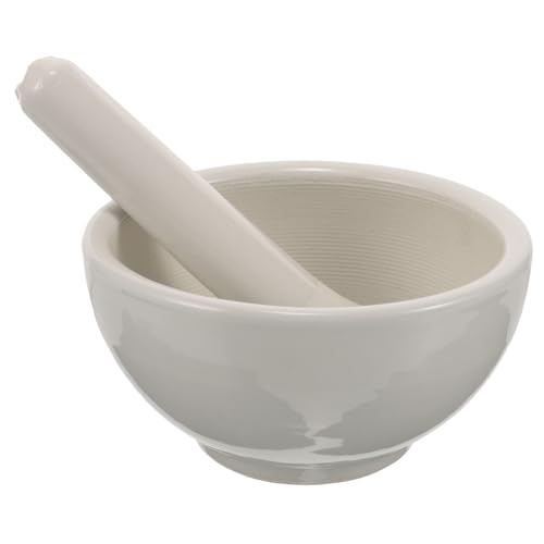 Uonlytech Mortaretto in Ceramica Per Spezie Pestello e Ciotola Per Macinare Medicinali Condimenti e Cereali in Cucina