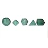 Jet Green Aventurine Sacred Geometry Sets Free Booklet jet International Crystal Therapy 5 Stone Platonic Solid Merkaba Star w/Velvet Pouch Attractive Cleansing Life