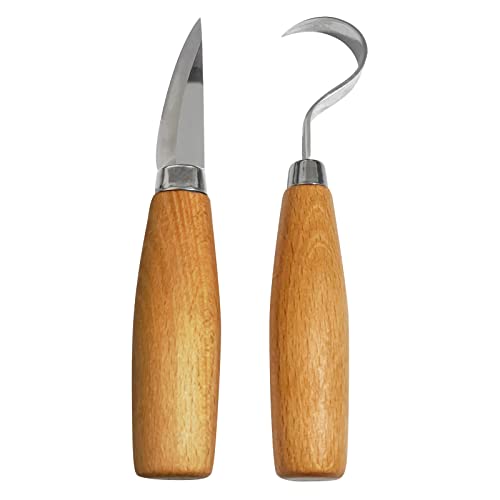 starfa lab Holz Schnitzwerkzeug 2-teiliges Set, Professional Holzschnitzerei Messer