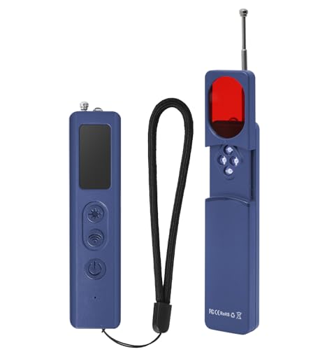 JIEXUN Hidden Camera Detectors, High Accuracy Camera Detector with Strong Anti-Interference Ability,Spy Camera Finder, GPS Tracker Detector, Bug Detector, 25H Work, for Travel, Smoke Detector, Blue