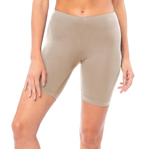 Image of Sexy Basics Women's Cotton Stretch Active Slip Shorts | 3 Pack & 6 Pack Boy Short Boxer Briefs