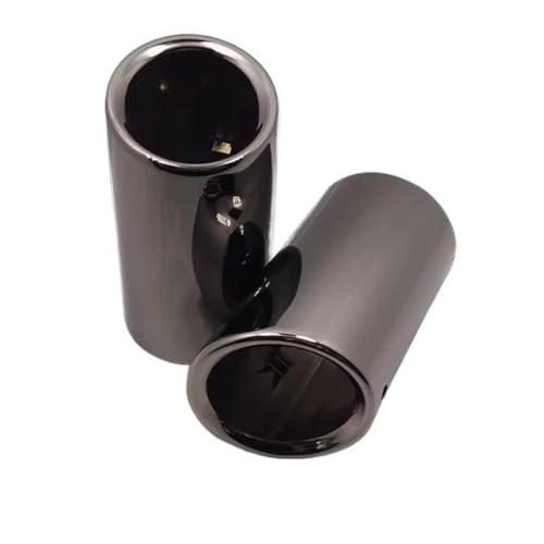 Embout d'échappement en acier inoxydable noir biseauté pour look sport premium