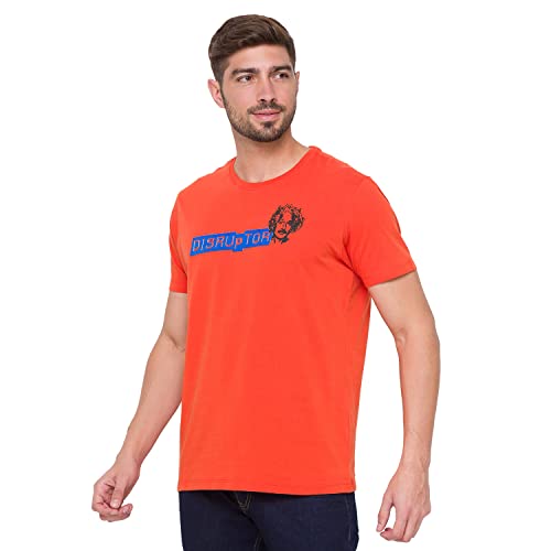Image of Spykar Men's Printed Slim Fit T-Shirt