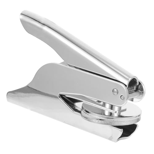 TEHAUX Stainless Steel Seal Embosser Handheld Embosser Stamp Tool for DIY Craft