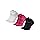 DANISH ENDURANCE Calcetines de Ciclismo Bajos, Acolchados y Transpirables, Hombres y Mujeres, 3 Pack Multicolor (1xBlanco, 1xRosa, 1xNegro) 43-47