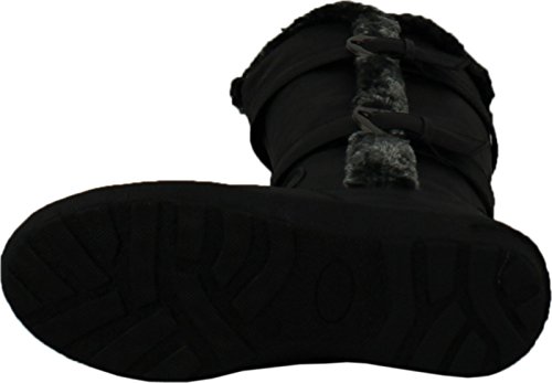 Image of Forever Link Women's Klein-70 Closed Round Toe Buckle Slouch Flat Heel Mid-Calf Boot