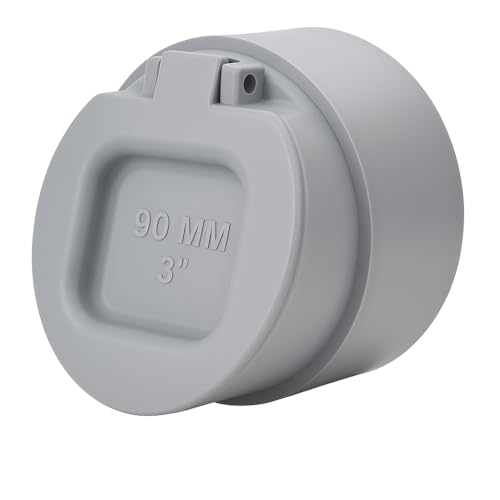 Image of PVC Drain Backflow Valve 90mm-3Inch, Anti Rats Cockroaches, Snakes Backflow Strainer [Drain Cap /Drain Cover /Hose Non Return Water Valve for PVC pipe Fitting (90mm)