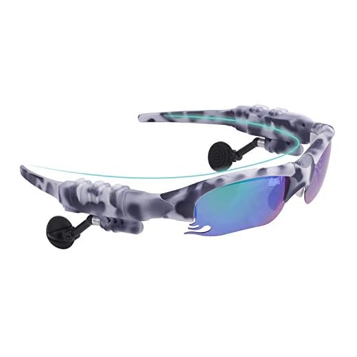 GELETE Smart Bluetooth sunglasses audio sunglasses Smart glasses for Calls and Music (Camouflage white)