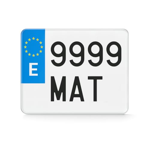 Matrícula de Moto Acrílica 22x16 CM | Matrícula de Moto Universal | Material Resistente y Elegante | Fácil y Rápida Instalación