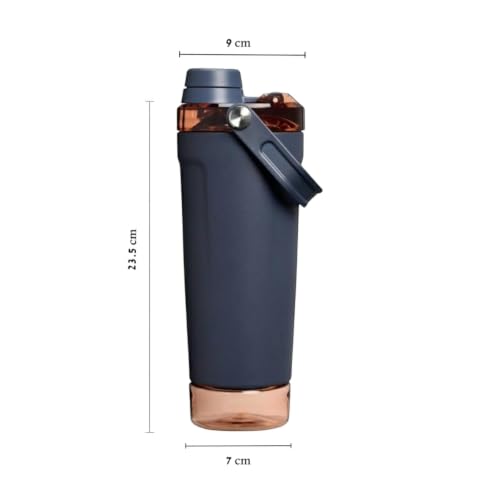 Image of Stainless Steel Protein Sport Shaker Bottle | LeakProof | Dark Grey| 600ml