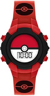 Pokemon Boy's Digital Quartz Watch with Silicone Strap POK4127