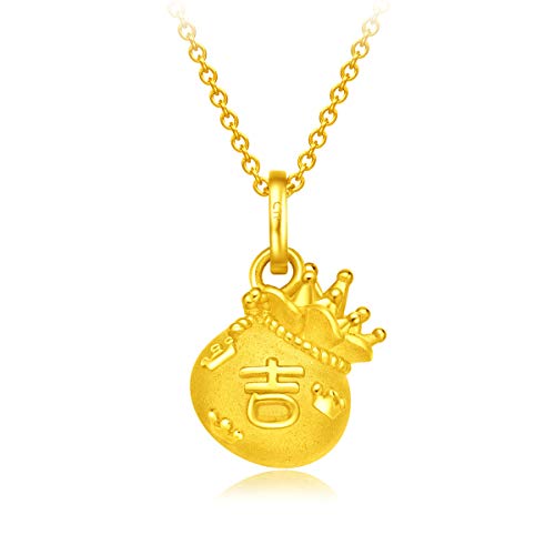 CHOW TAI FOOK 999 Pure Gold Chinese Zodiac Fortune Bag Pendant2