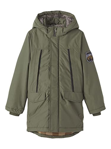 NAME IT Jungen Nkmmiller Parka Jacket1 Noos Jacke, Olive Night, 134 EU