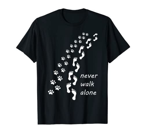 Mai camminare da solo. Tshirt regalo per padrona di cane Maglietta