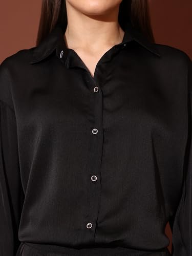 Image of PURVAJA Women's Full Sleeve Shirt & Trouser Solid Co-ords