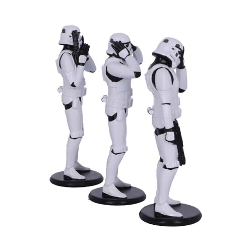 Nemesis Now Original Stormtrooper Three Wise Sci-Fi Figurines, White, 14cm