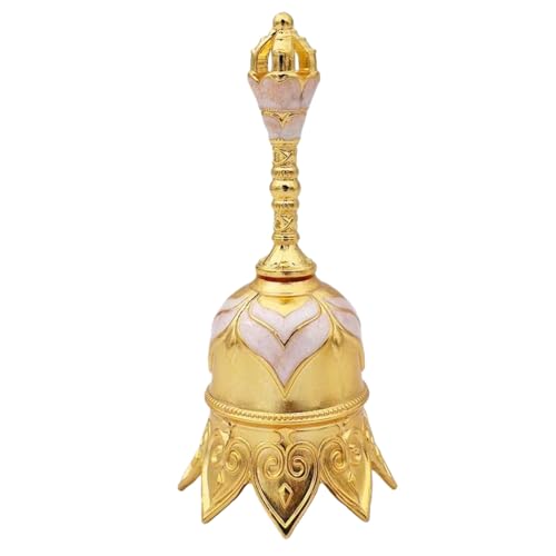 神楽鈴仏教ベル 道教兼用 金剛鈴 三清鈴【銅合金製/携帯便利/音色清亮】神楽鈴 ハンドベル 除霊浄化 心霊浄化 ストレス解消 おりん 密教法具 仏具 神具 寺院 仏壇 お盆用品 伝統工法採用|家庭用から儀式用まで多目的に使用可能、精神安定と浄化に最適な一品