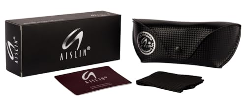 Image of AISLIN Toughened Glass Aviator /Wrap-Around UV Protected Sunglasses for Men [G-15 (Dark Green) Lenses | Large | AS 3455]