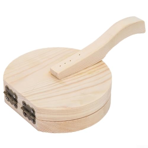 Prensador de masa de madera para envolturas de albóndigas, herramienta manual para hacer pasta, mango antideslizante, utensilio de cocina de madera natural para uso doméstico