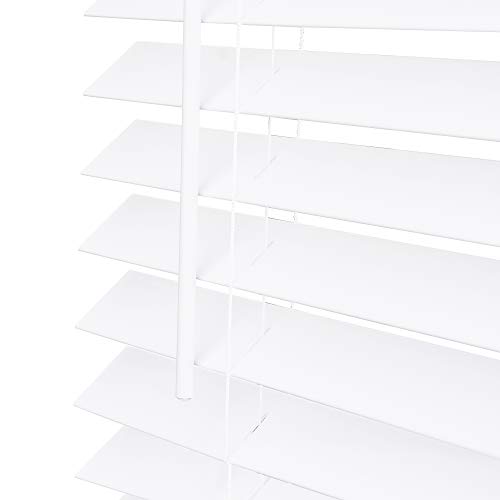 Chicology Cordless Faux Wood Blinds Best For Kids, Inside Mount, 36"W X 48"H, Chelsea White (Commercial Grade) #TOP3