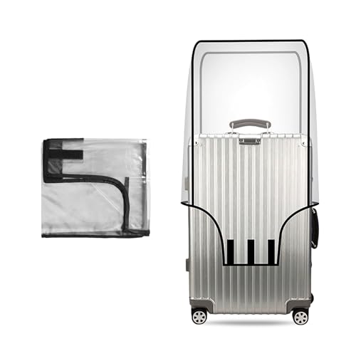 Naapesi Funda Transparente para Maletas, Cubierta Protector de Equipaje de PVC, Transparente Funda De Maleta con Borde Negro, Equipaje de Viaje Cubierta de PVC, Fundas Maletas de Viaje (24 Pulgadas)