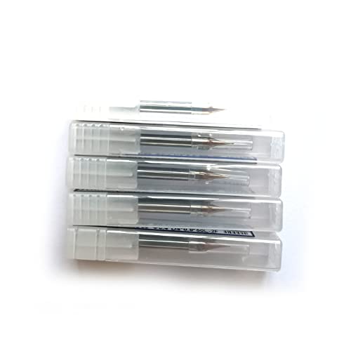 Image of 5pcs 0.4mm Cutting Tools HRC60 2 Flutes Micro Grain Tungsten Carbide Flat End Mill CNC Milling Cutters Router Bits