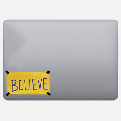 Believe Sticker Pack 3 - Vinyl Decal Bumper Stickers for Journaling, Laptop, Bike, Kids, Teens, Water Bottle, Car, Luggage, Guitar, Skateboard - Pack of 3 (10 Inch Wide)