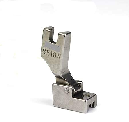 SKE Industrial Invisible Zipper Foot Hinged Shank S518 S518N S518NS S518S (S518N) | Rolled Hemming Foot | Pressure Foot Sewing | Pico Foot | Zipper Foot for Sewing Machine